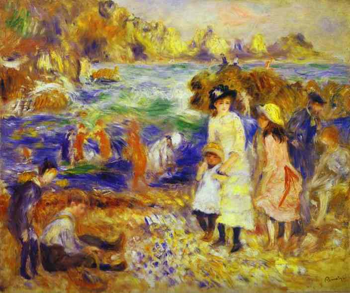 Children at the Beach at Guernsey,